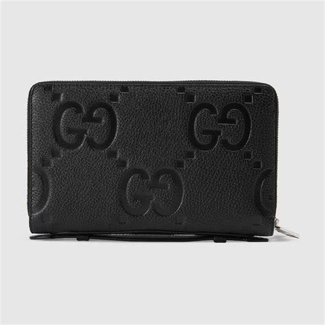 gucci signature travel document case|Jumbo GG travel document case in black leather .